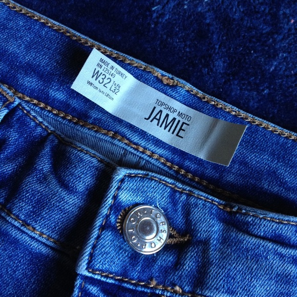 Topshop Floral Embroidered High Rise Jamie Jeans - Picture 6 of 9